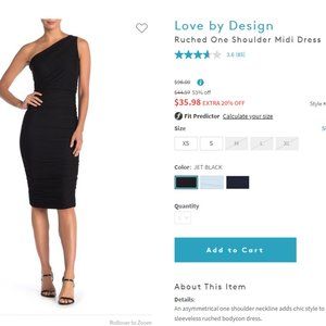 One Shoulder Black Dress